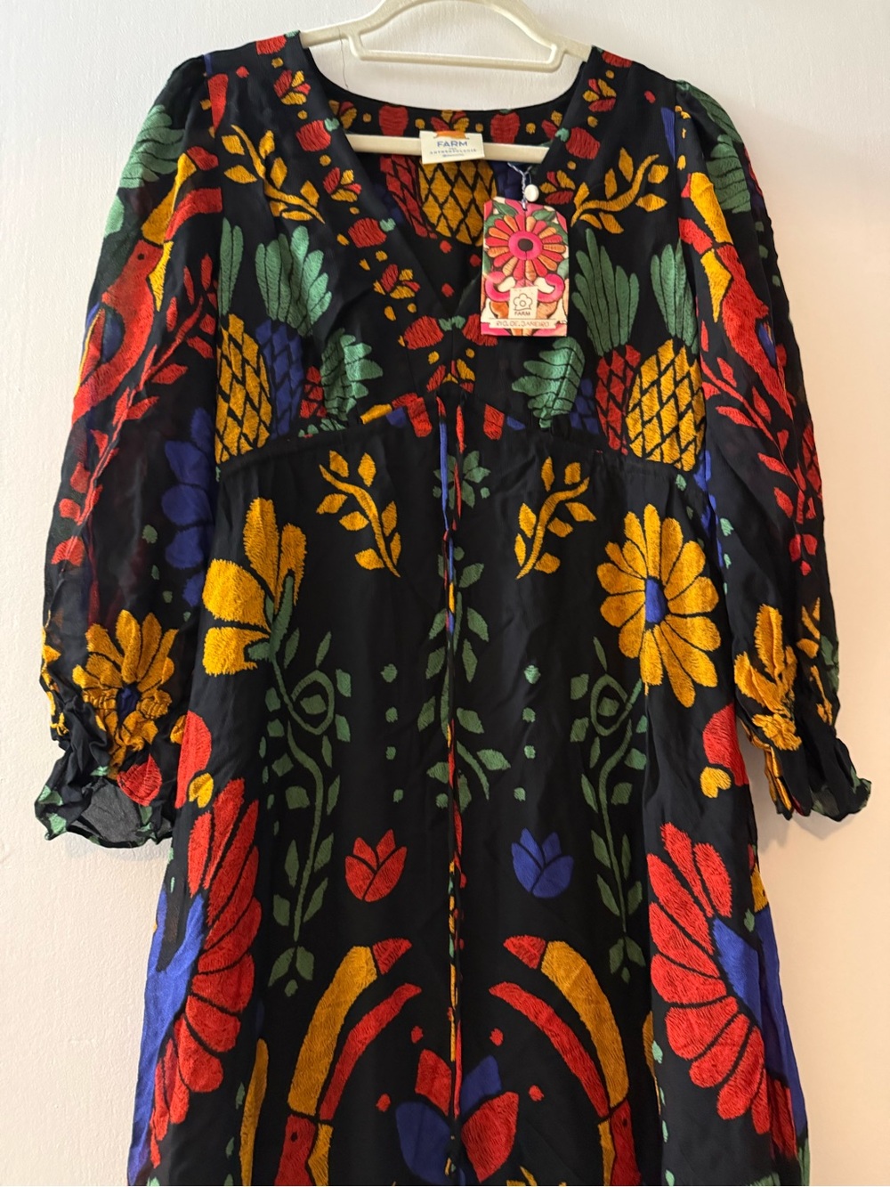 NWT FARM RIO from Anthropologie  Georgette Maxi dress size XS - Picture 5 of 7